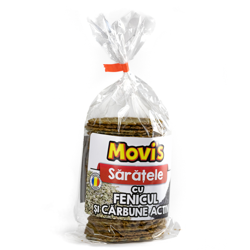 Sărățele cu fenicul și cărbune activ 150g